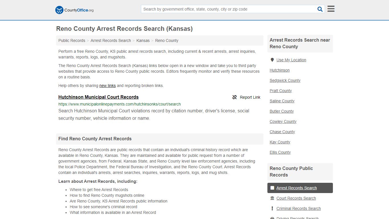Arrest Records Search - Reno County, KS (Arrests & Mugshots)