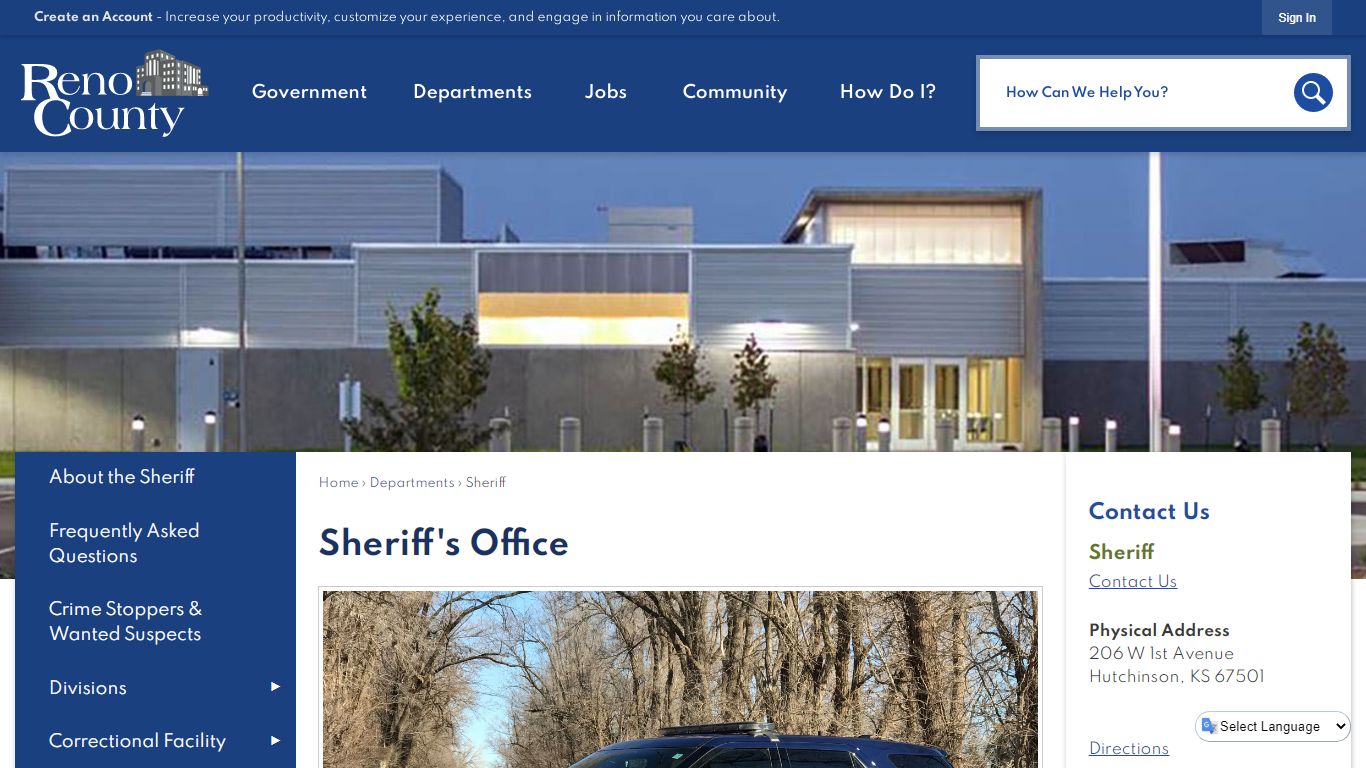Sheriff's Office | Reno County, KS - Official Website